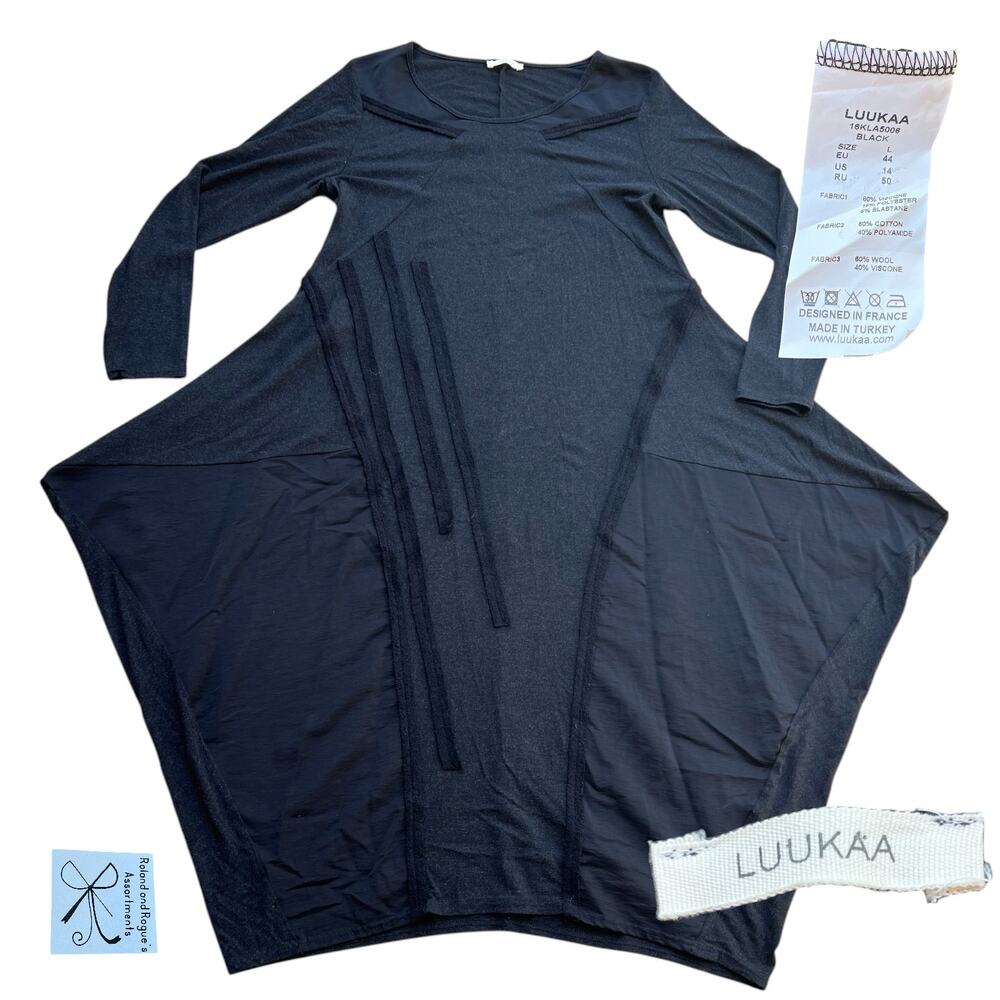 LUUKAA Lagenlook Witchy Artsy Dress Sz L